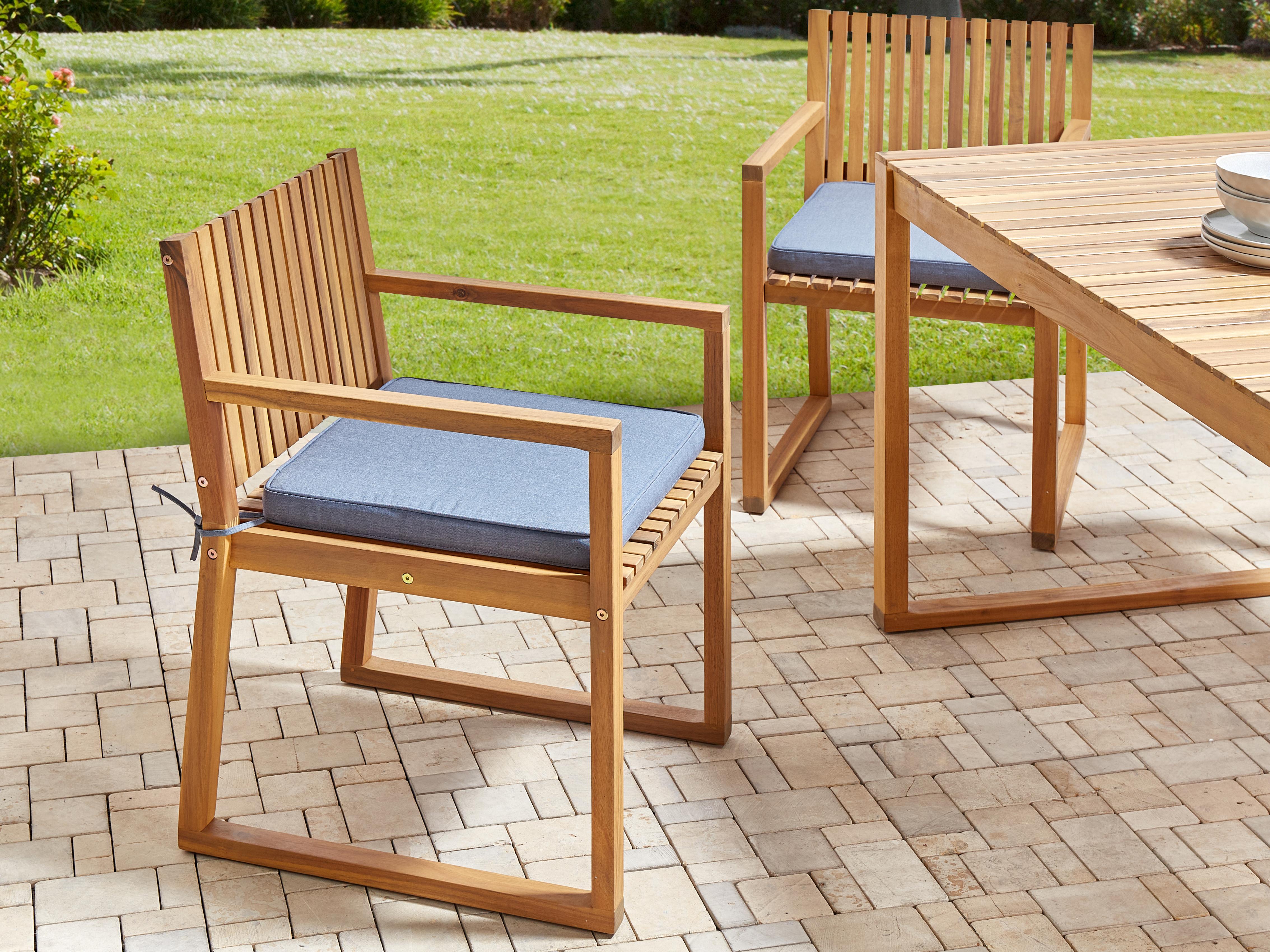 Tuinset 8-zits SASSARI II met kussens Gecertificeerd acaciahout Blauw