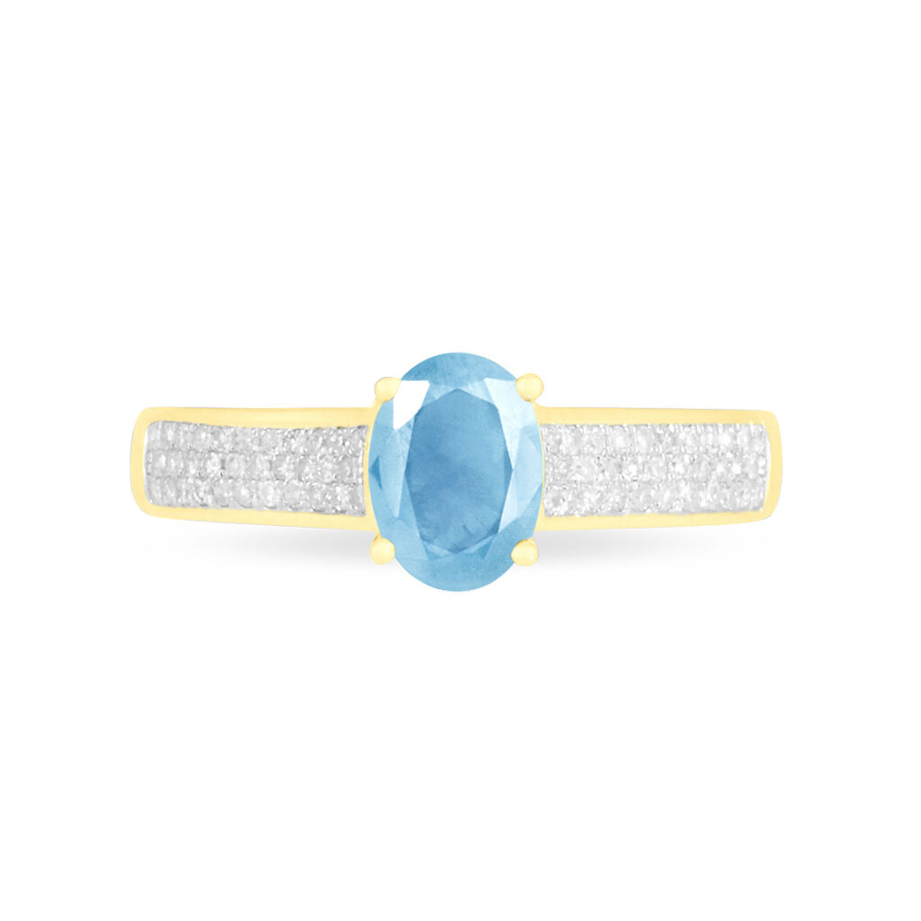Bague Crista Or Jaune Topaze Et Diamant