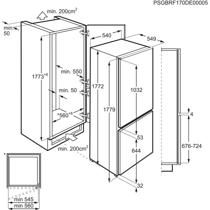 AEG Einbau Kühl-Gefrier-Kombination Serie 8000 Cooling 360° SCE818E8MS
