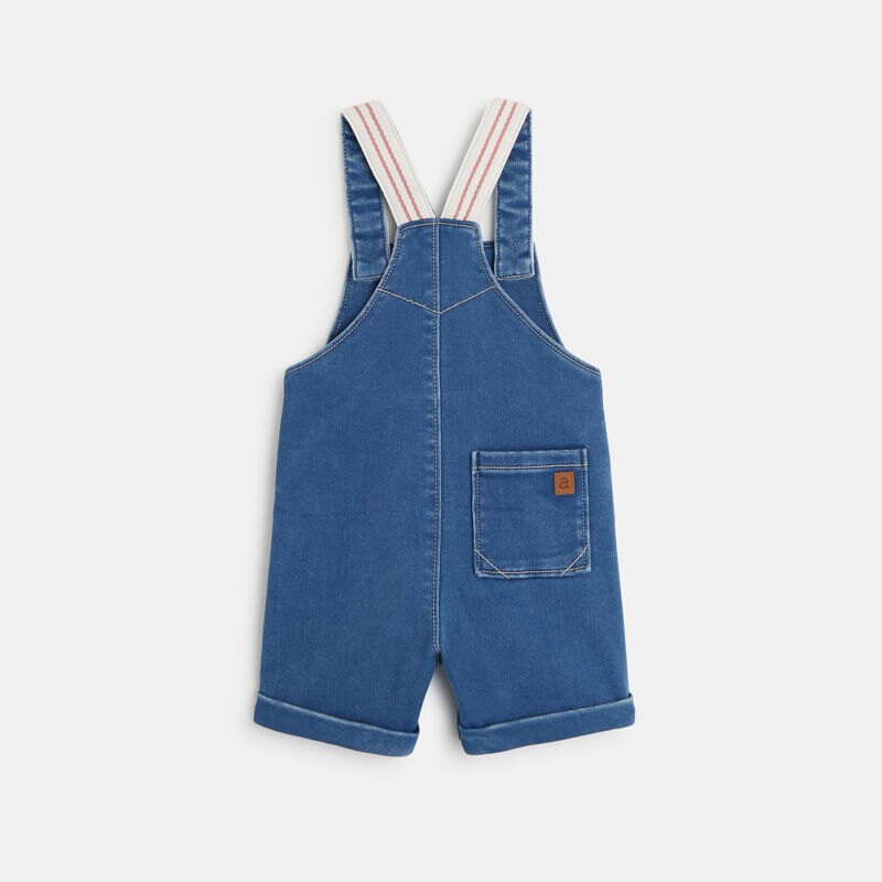 Salopette short en jean confort bébé garçon bleue Absorba Bleu