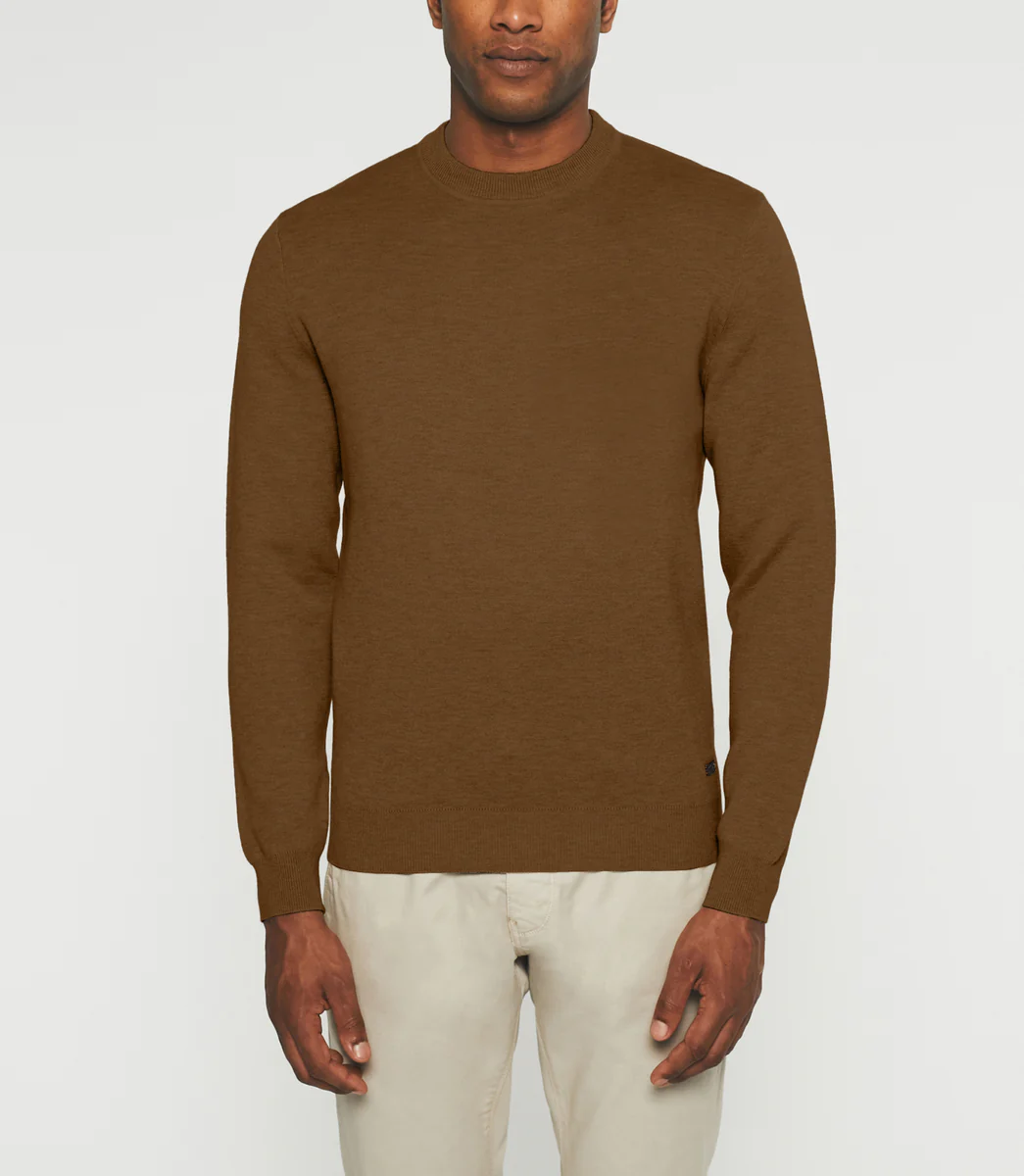 Pull col rond camel BRICE