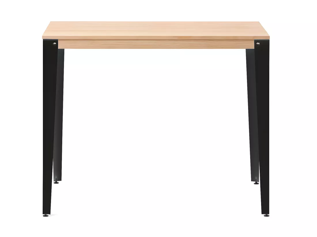 Table Mange debout Lunds 90X160x110cm Noir-Naturel. Box Furniture
