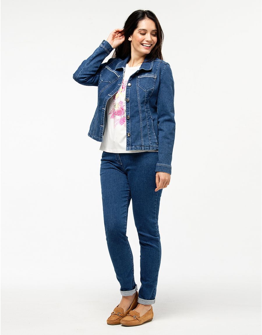 Veste jean stone coton