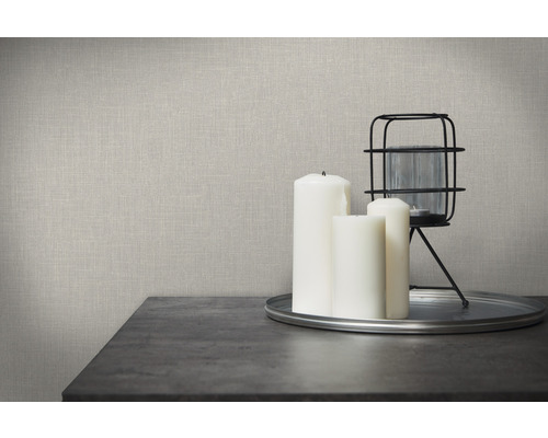 Vliesbehang 36922-6 Metropolitan Stories effen textiel grijs