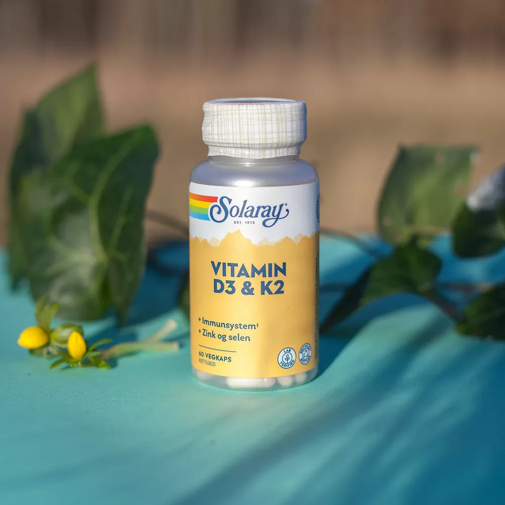 Solaray Vitamin D3 & K2 - 60 kaps.