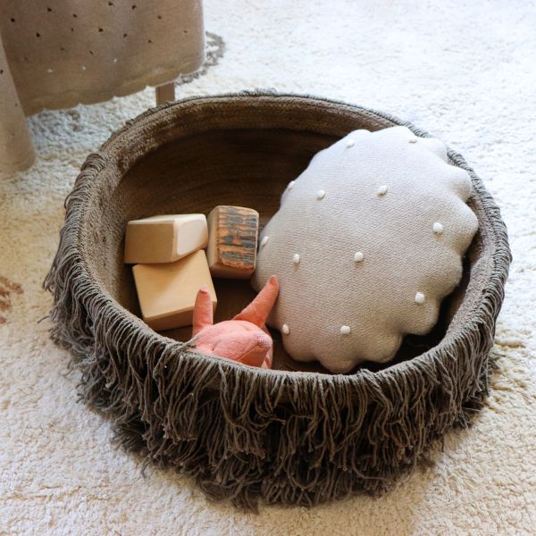 Lorena Canals Biscuit Kussen – Rond – Grijs