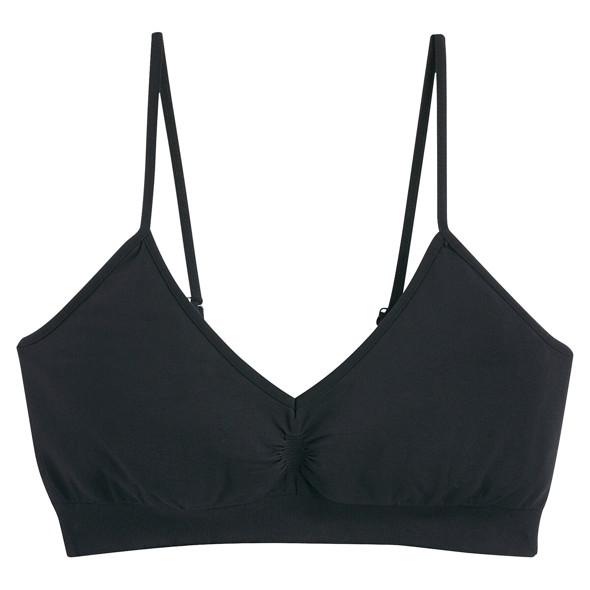 COLEÇÕES LA REDOUTE<br>Bustier com alças finas, sem costura, cor Milky