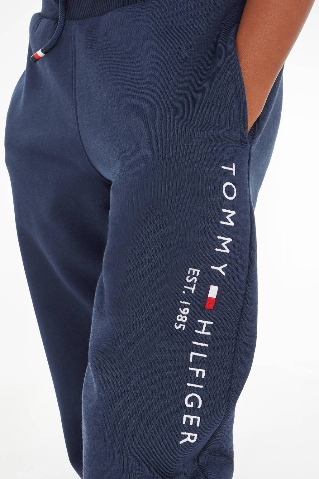 Tommy Hilfiger joggingbroek van katoen donkerblauw