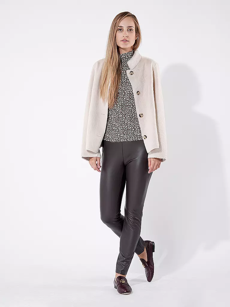 RICH & ROYAL Jacke in Felloptik beige