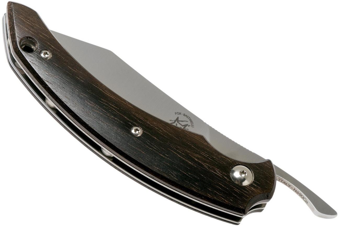 Fox Slim Dragotac Piemontes FX-518ZW Ziricote Wood zakmes, Bastinelli design