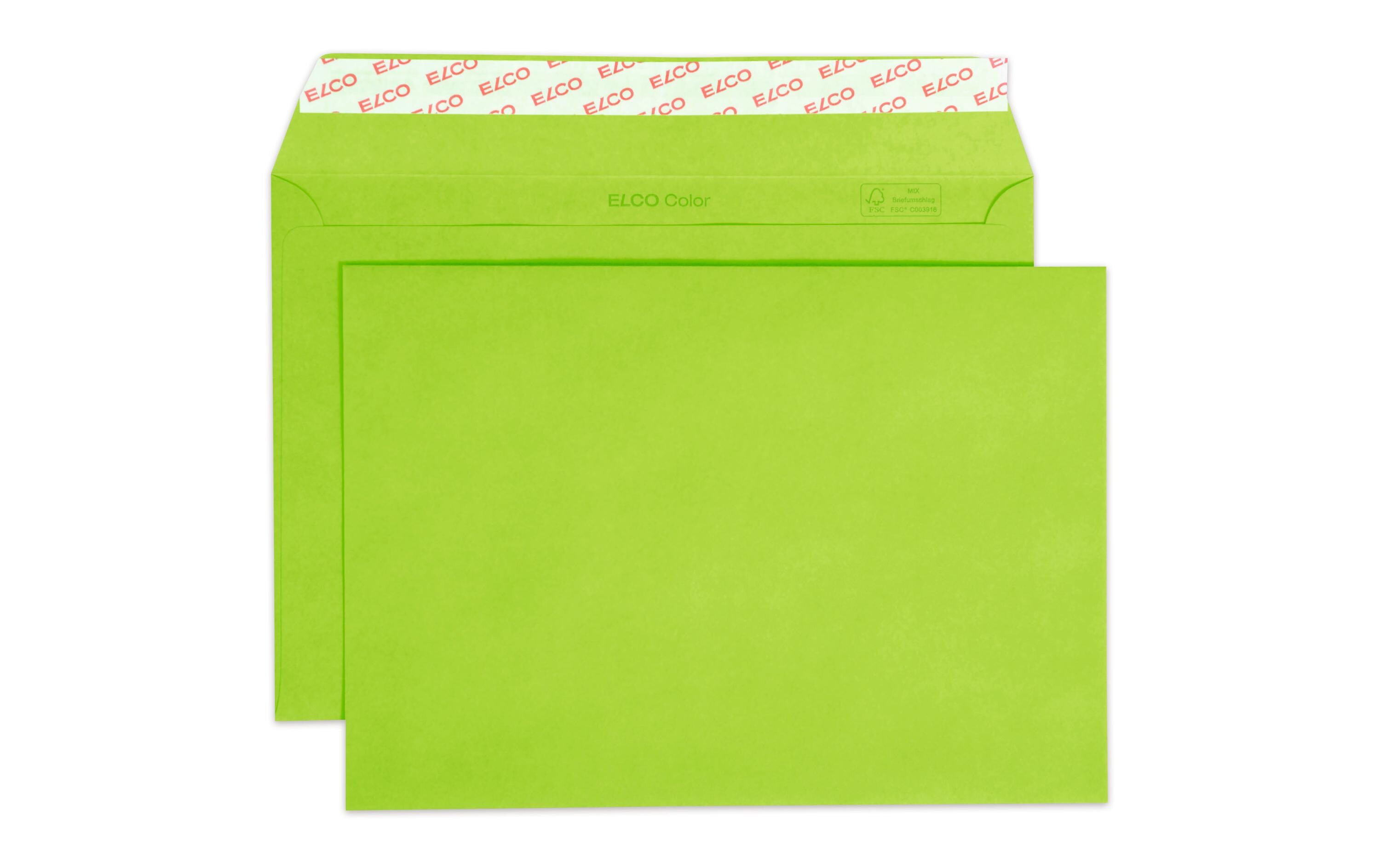 Couvert Color C5, Grün, 250 StückFarbige Umschläge