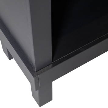 WOOOD wandkast Bonk matzwart grenenhout 160 x 107 x 39 cm