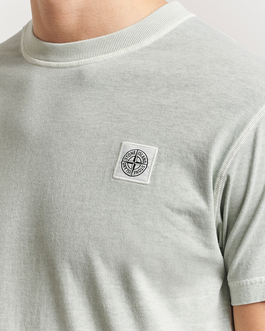 Stone Island Organic Cotton Fissato Effect T-Shirt Grey Green