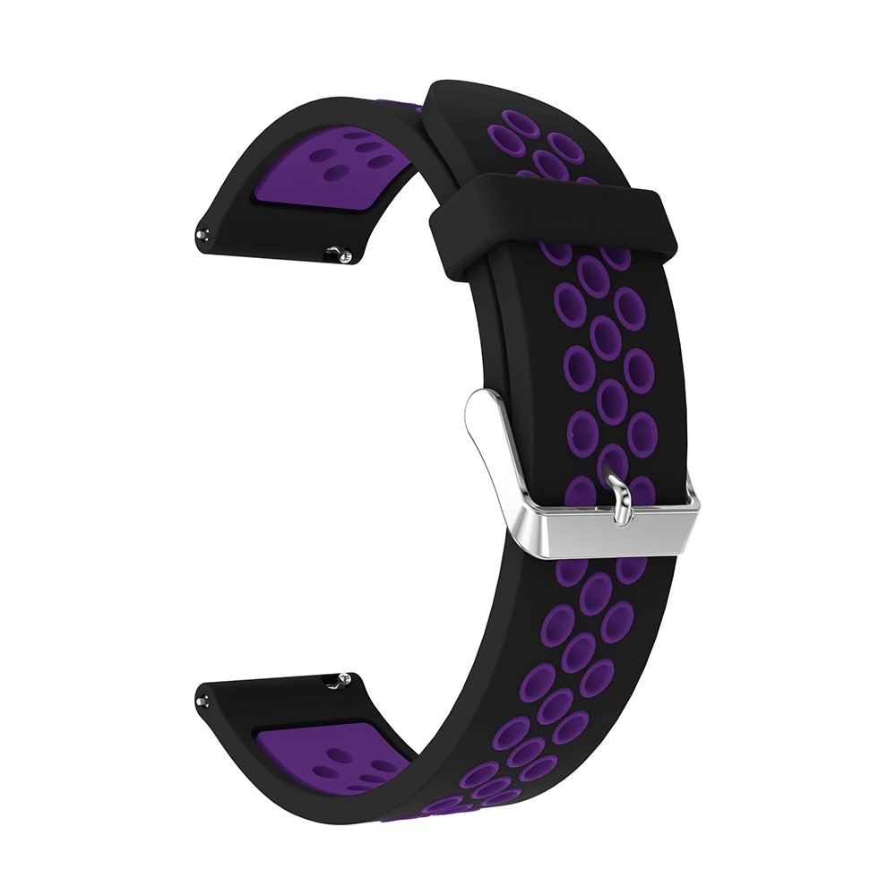 Samsung Galaxy Watch 3 (41mm) Silikon Armband Dual Color Dornschliesse - Schwarz / Lila