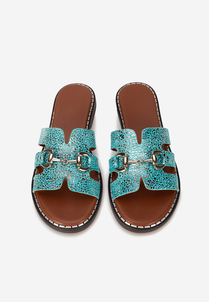 Mules femme bleus Federika