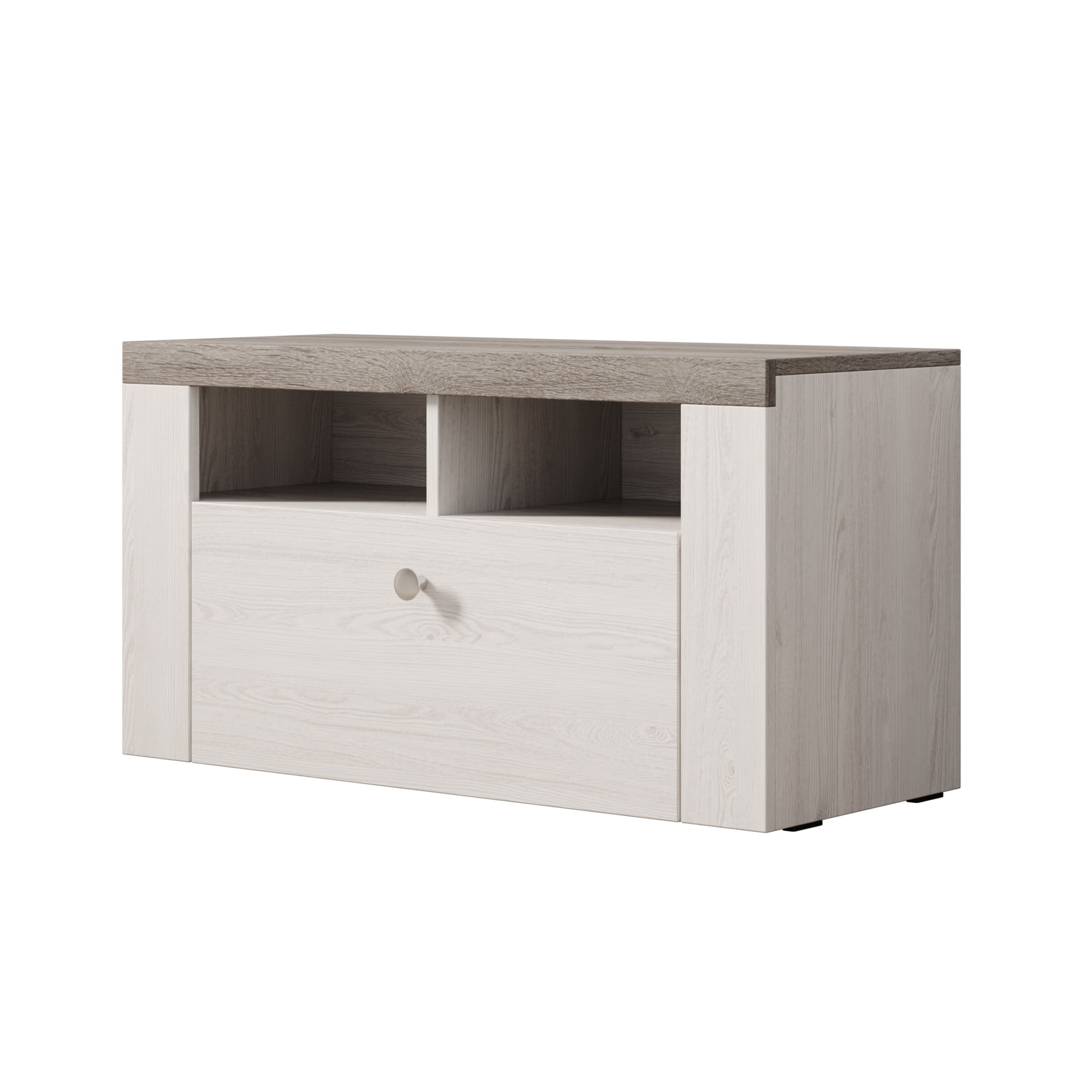 Linford - Schoenenkast - Wit eiken - 84x34x44 cm