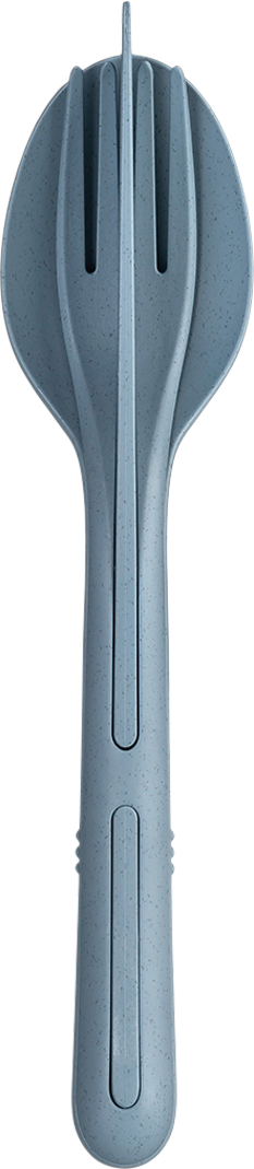 Koziol Besteck-Set 3-teilig KLIKK nature flower blue
