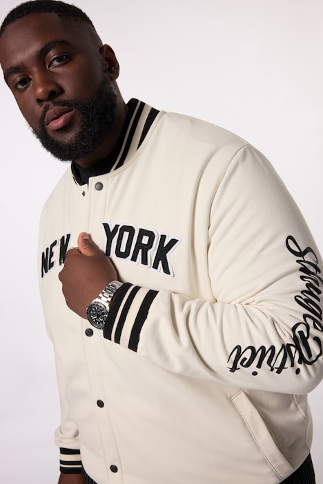 STHUGE Collegejacke, Sweat, Collegekragen, bis 8 XL