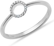 Graveerbare Diamanten ring 0.05 ct 18 karaat witgoud