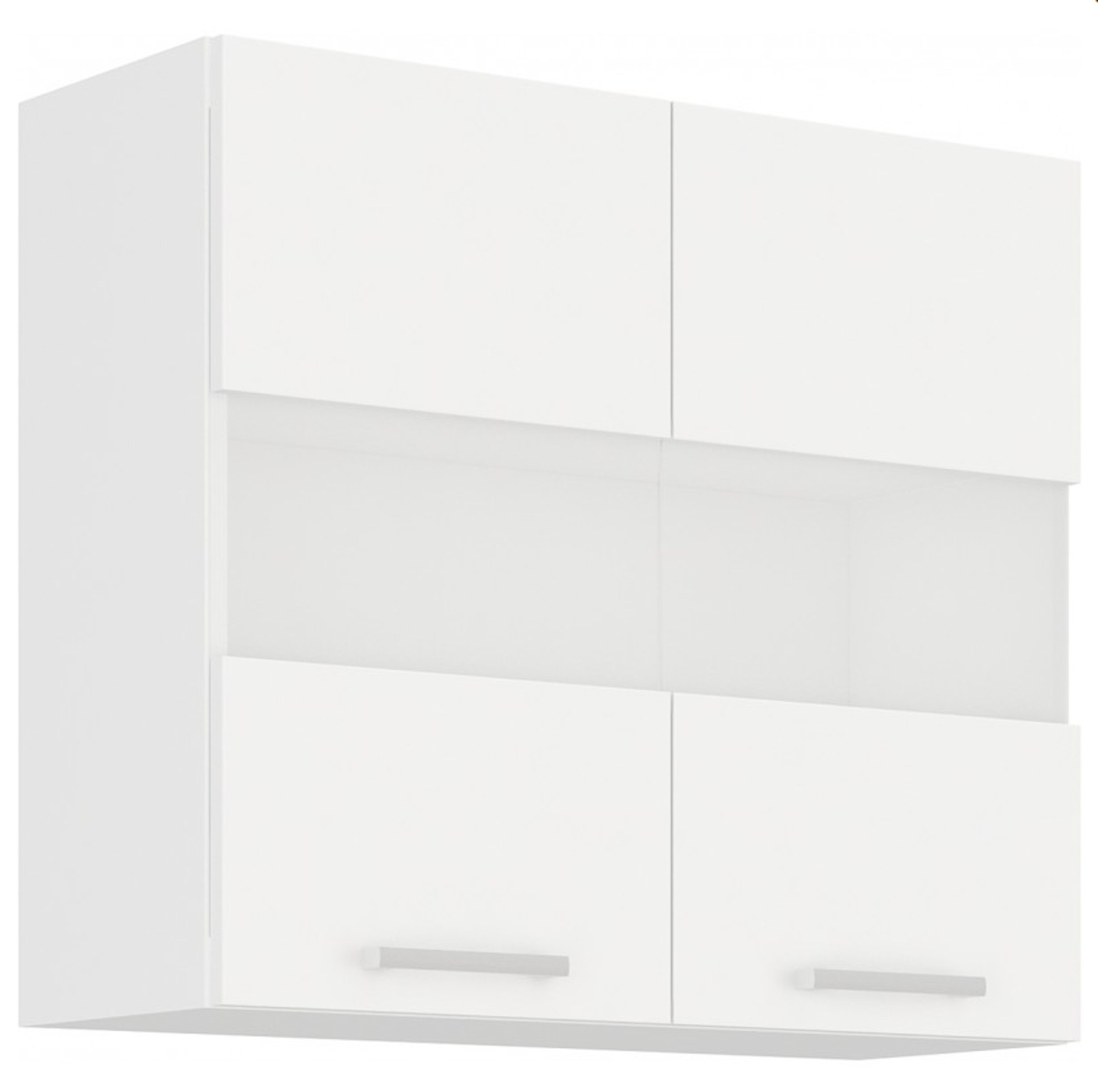 EKO White Glashängeschrank 80 Weiss matt Küchenzeile Küchenblock Einbauküche