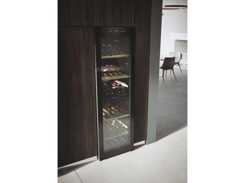 Haier Weinklimaschrank HWS236GDGU1 Schwarz, Rechts, Wechsel Freistehender Weinkühlschrank
