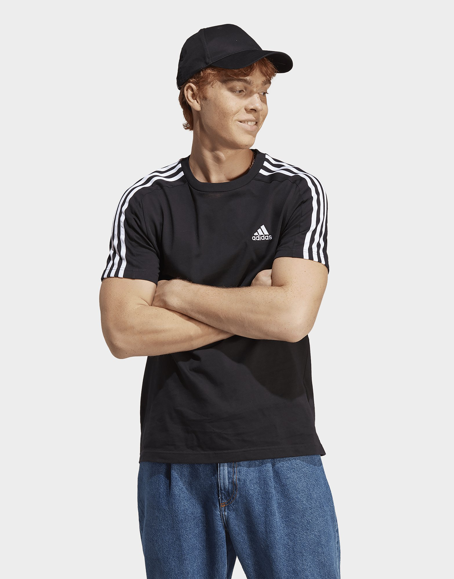 adidas T-shirt à 3 bandes en jersey Essentials