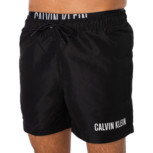 Calvin Klein Jeans - Shorts De Baño Con Cintura Doble Negro