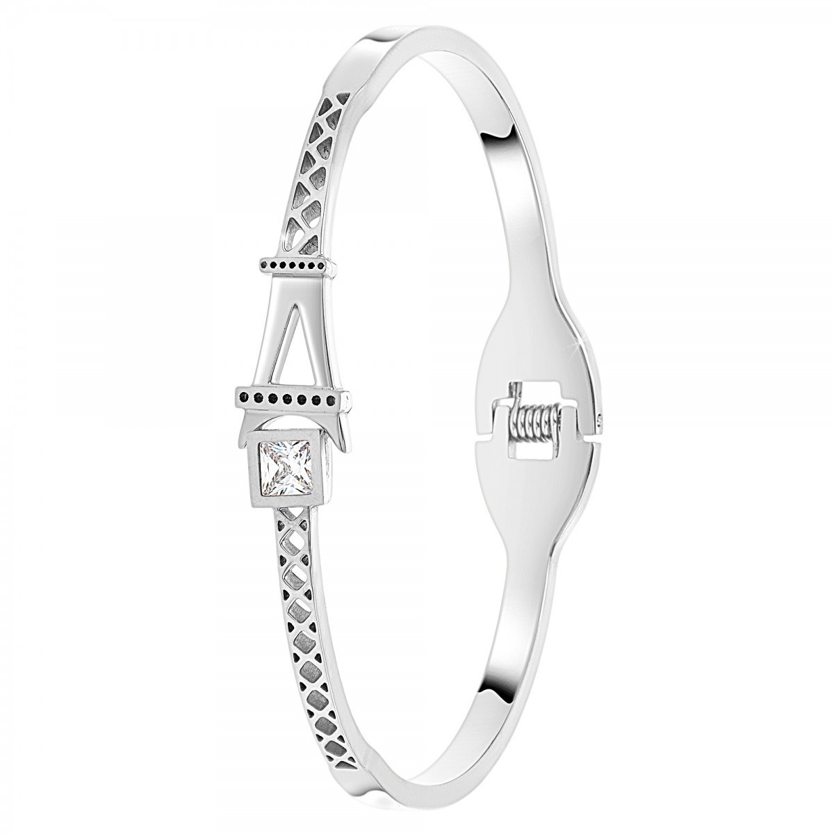 Bracelet Tour Eiffel en acier inoxydable SC Crystal
