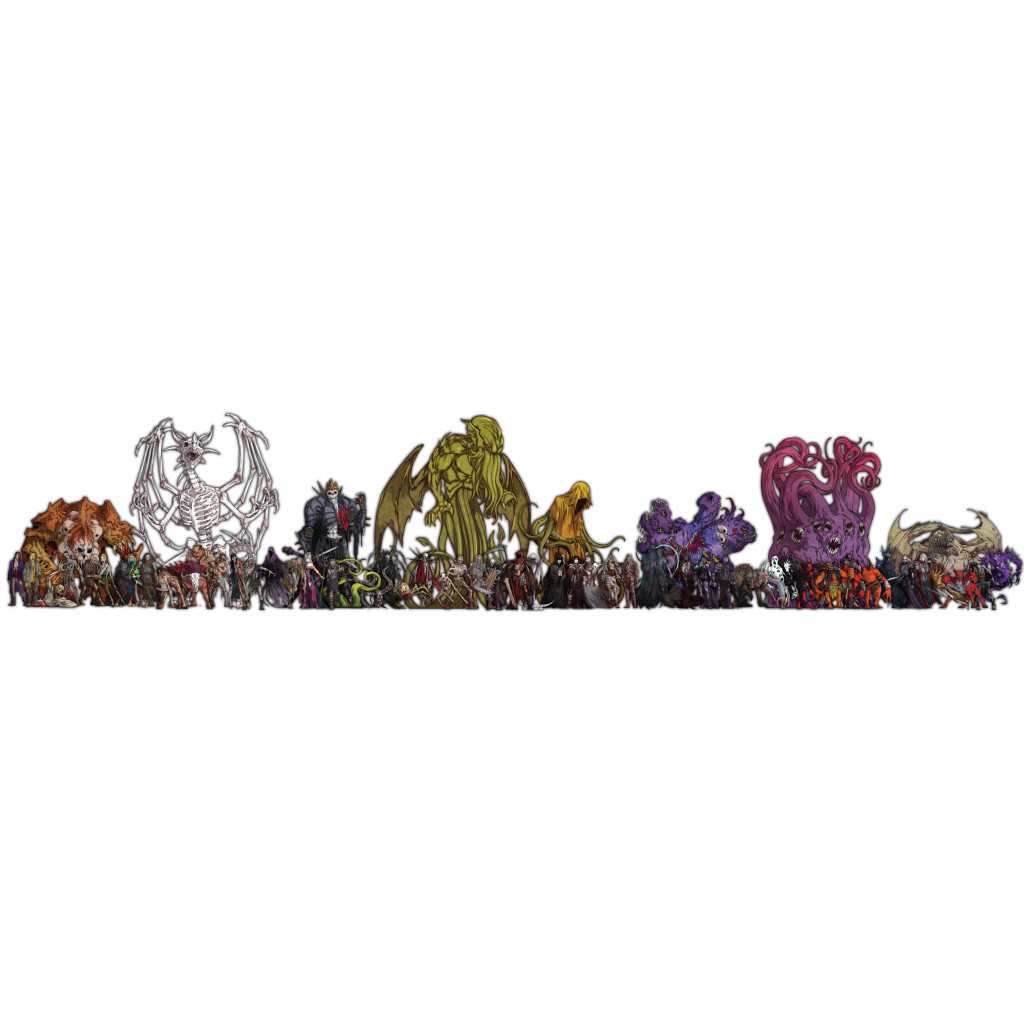 Flat Plastic Miniatures - Ancient Evils - 62 Pieces
