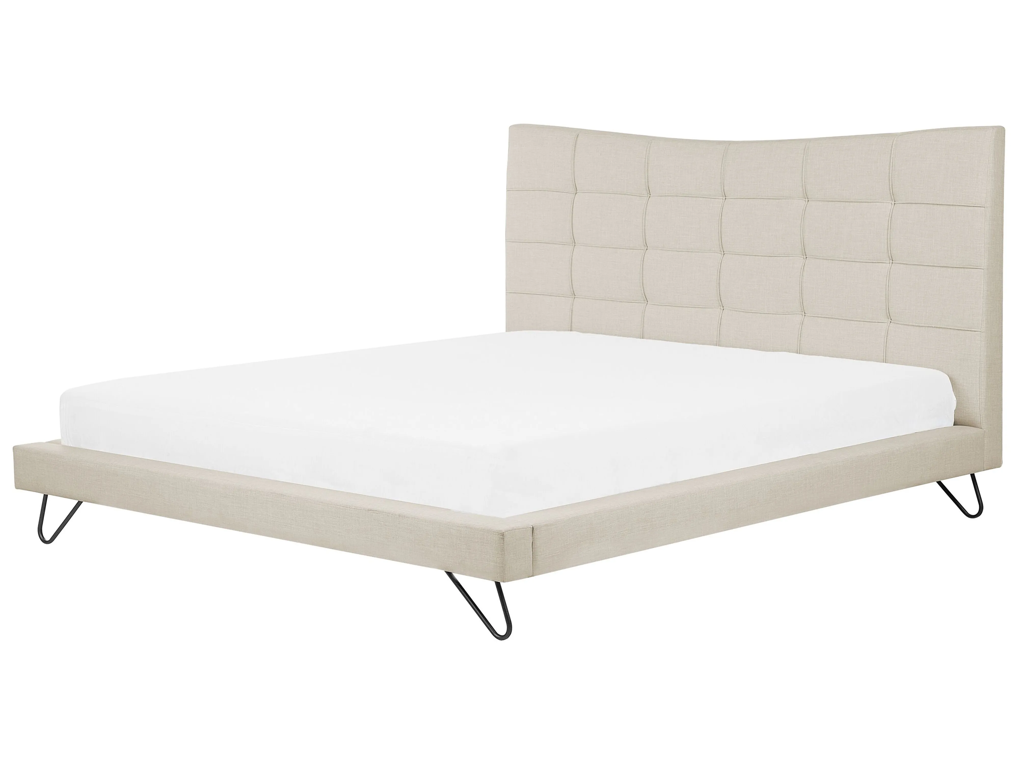 Bed Stof LANNION 180 x 200 cm Lichtbeige