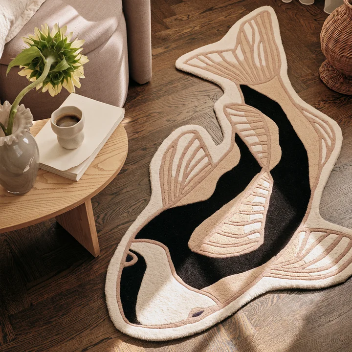Broste Copenhagen - Koi Teppich, pumpkin orange