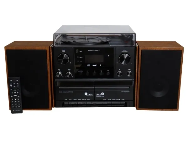Soundmaster MCD5600BR, Sort, Træ, 2 kort, 10 W, DAB , FM, PLL, UKW, 3,5 mm, Vekselstrøm