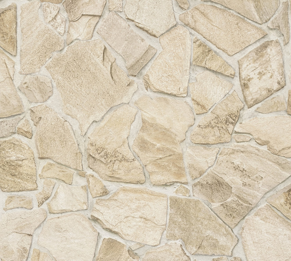 A.S. Creation Vliestapete BRICKS & STONES - beige-braun - Steinoptik - 10 Meter