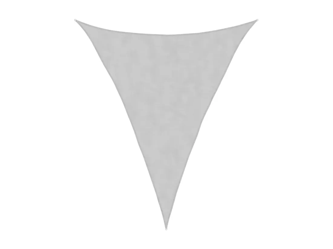 Voile d'ombrage gris clair 4x5x5 m 100% polyester oxford