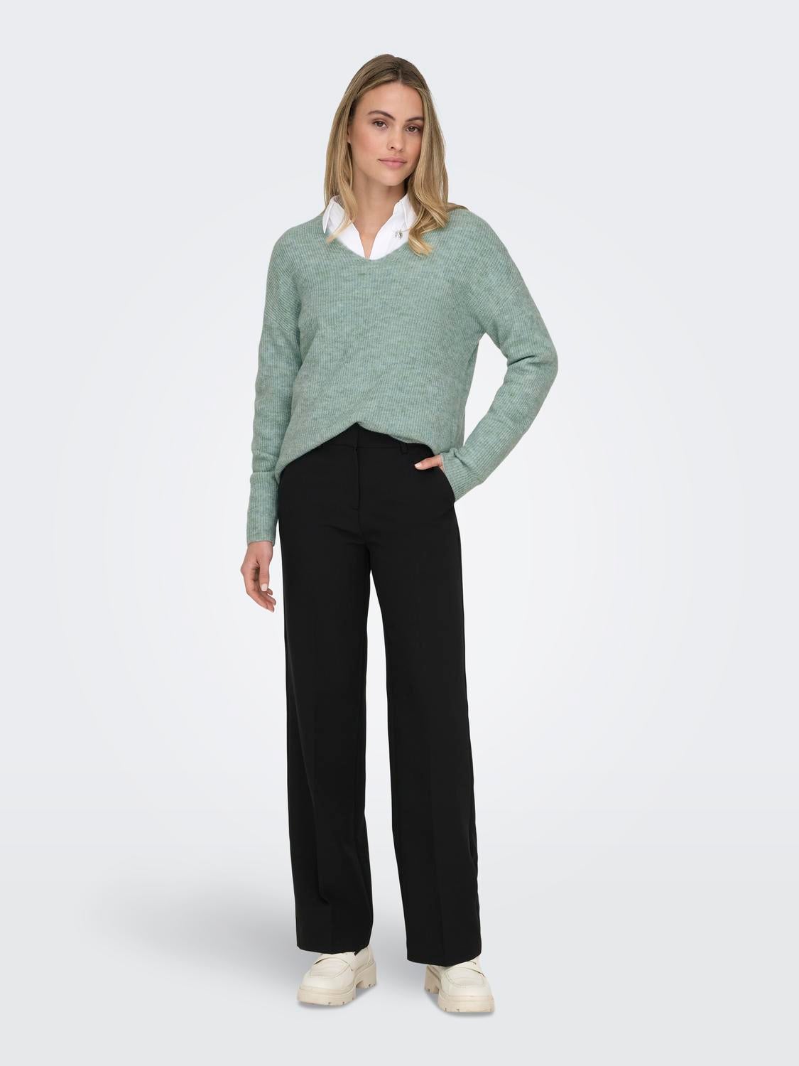 ONLCAMILLA Strickpullover Blue Surf