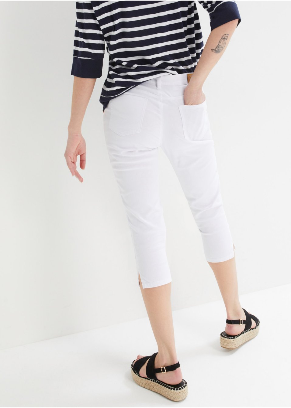 Lot de 2 jeans extensibles 3/4