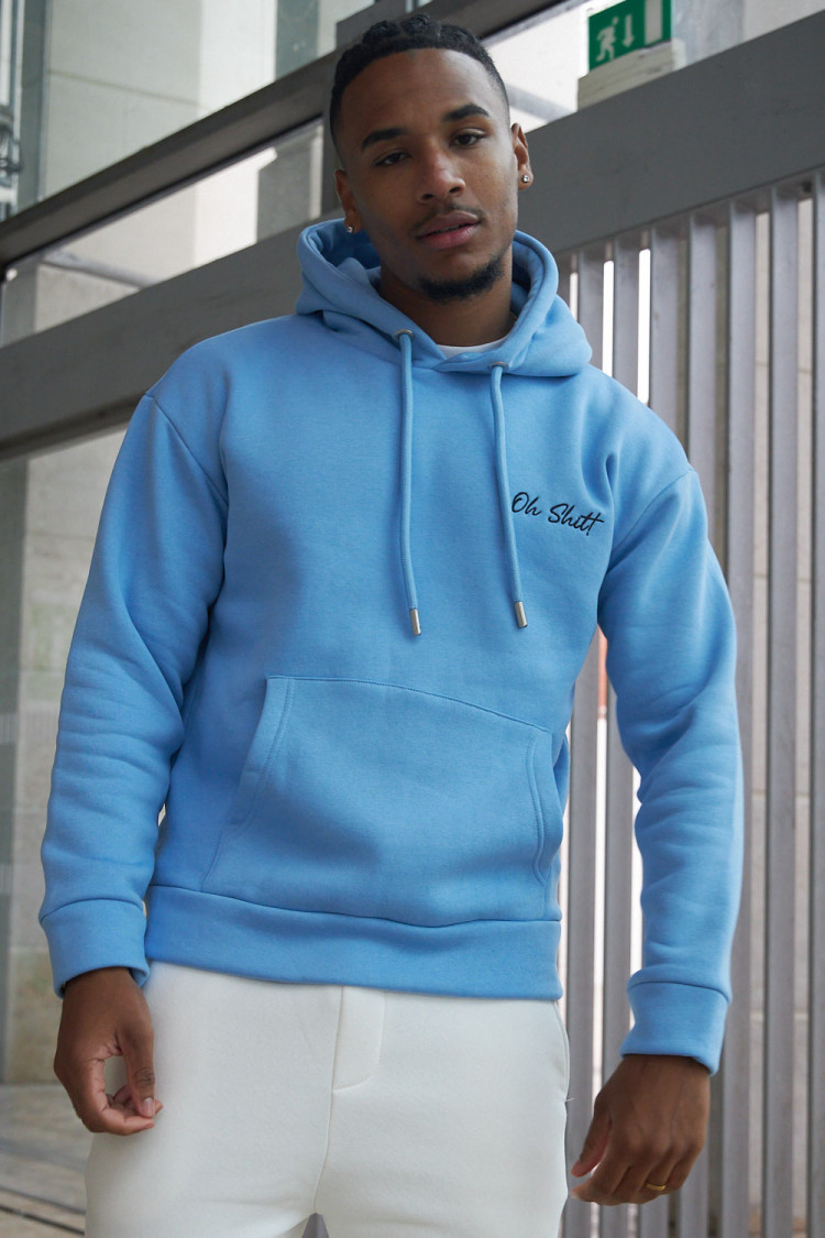Sweat à capuche bleu 