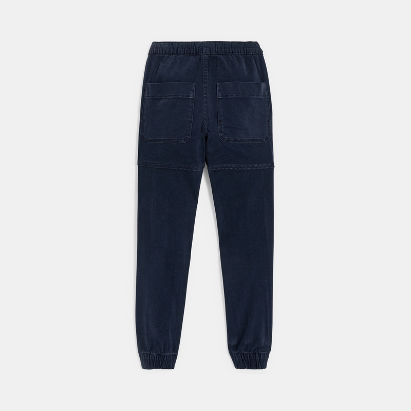 Pantalon cargo en toile bleu Garçon