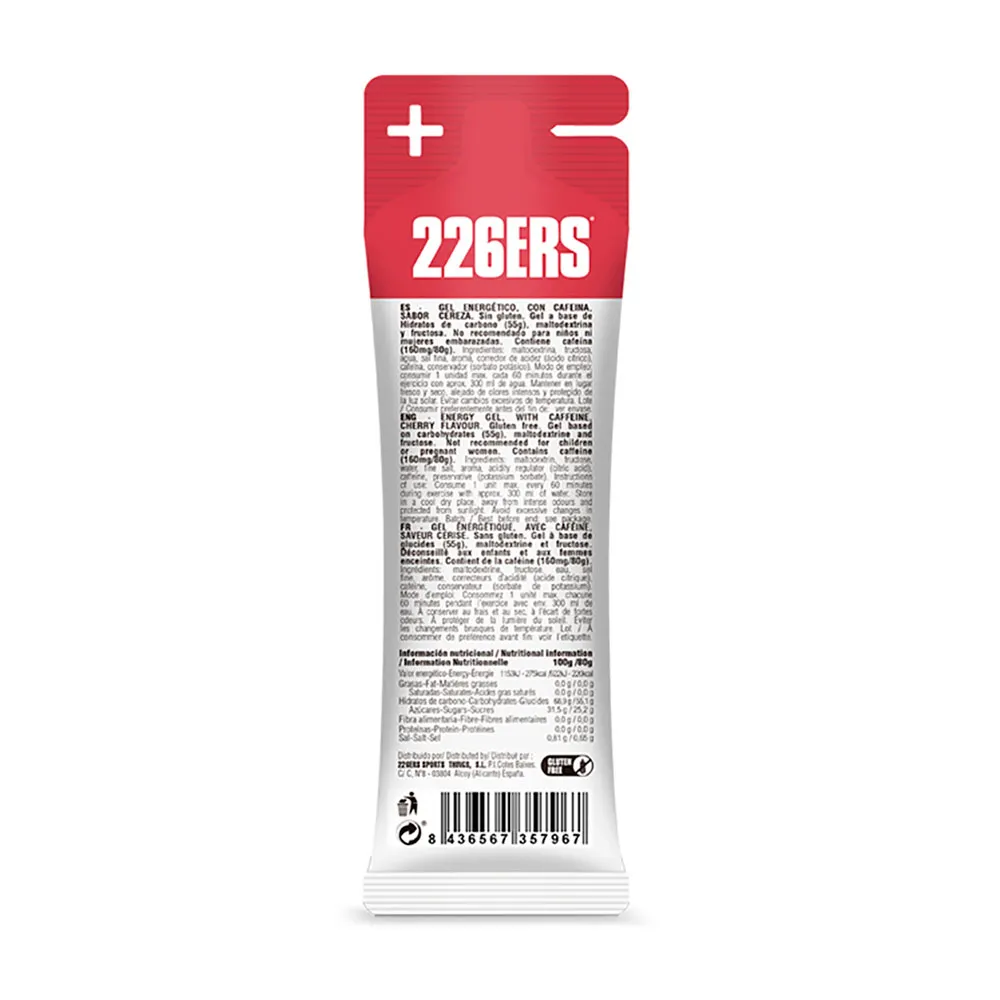 226ERS Gel Energético com Alto Teor de Frutose 160mg Sabor Cereja 80g
