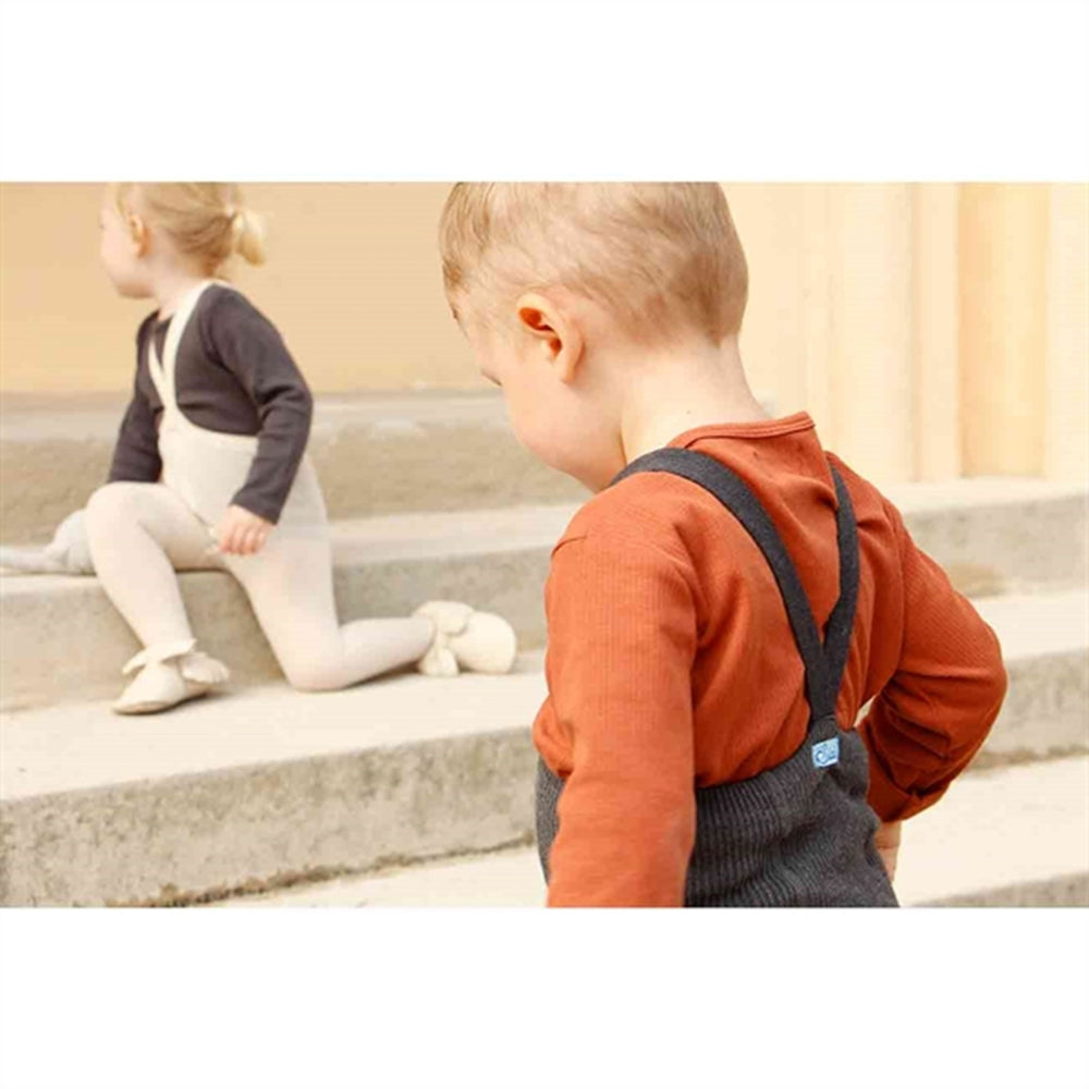 Footed Tights Dark Grey - Silly Silas → Luksusbaby.dk