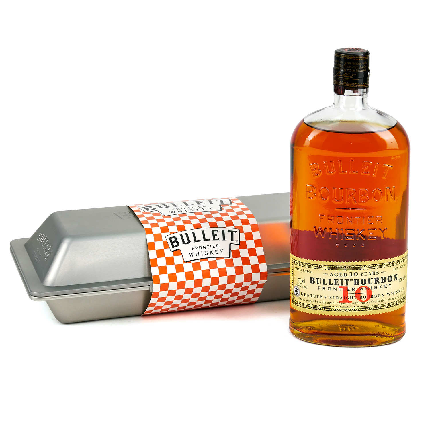 Bulleit - Bourbon 10 ans d'âge en coffret cadeau Lunch Box