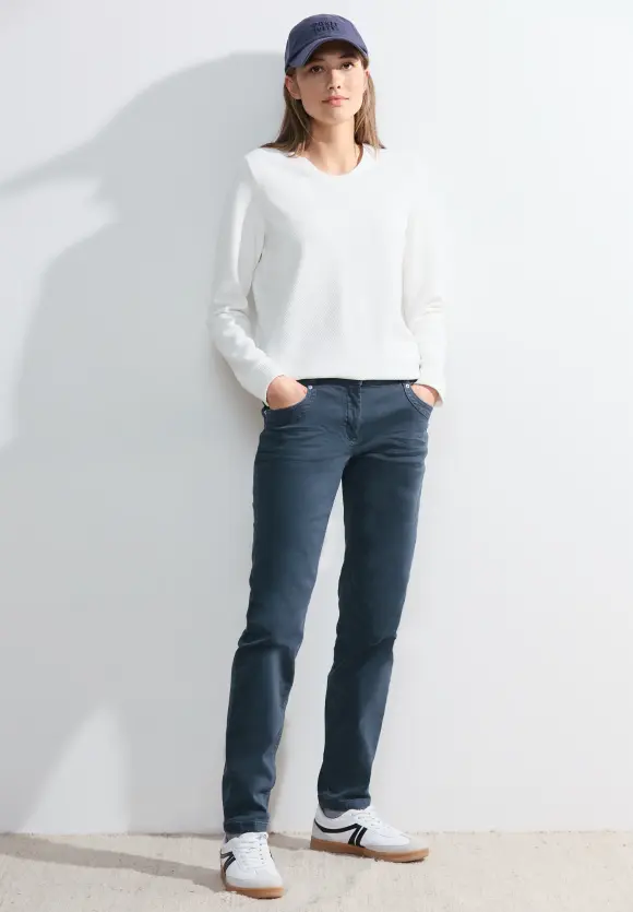 Slim Fit Baumwollhose - casual denim blue