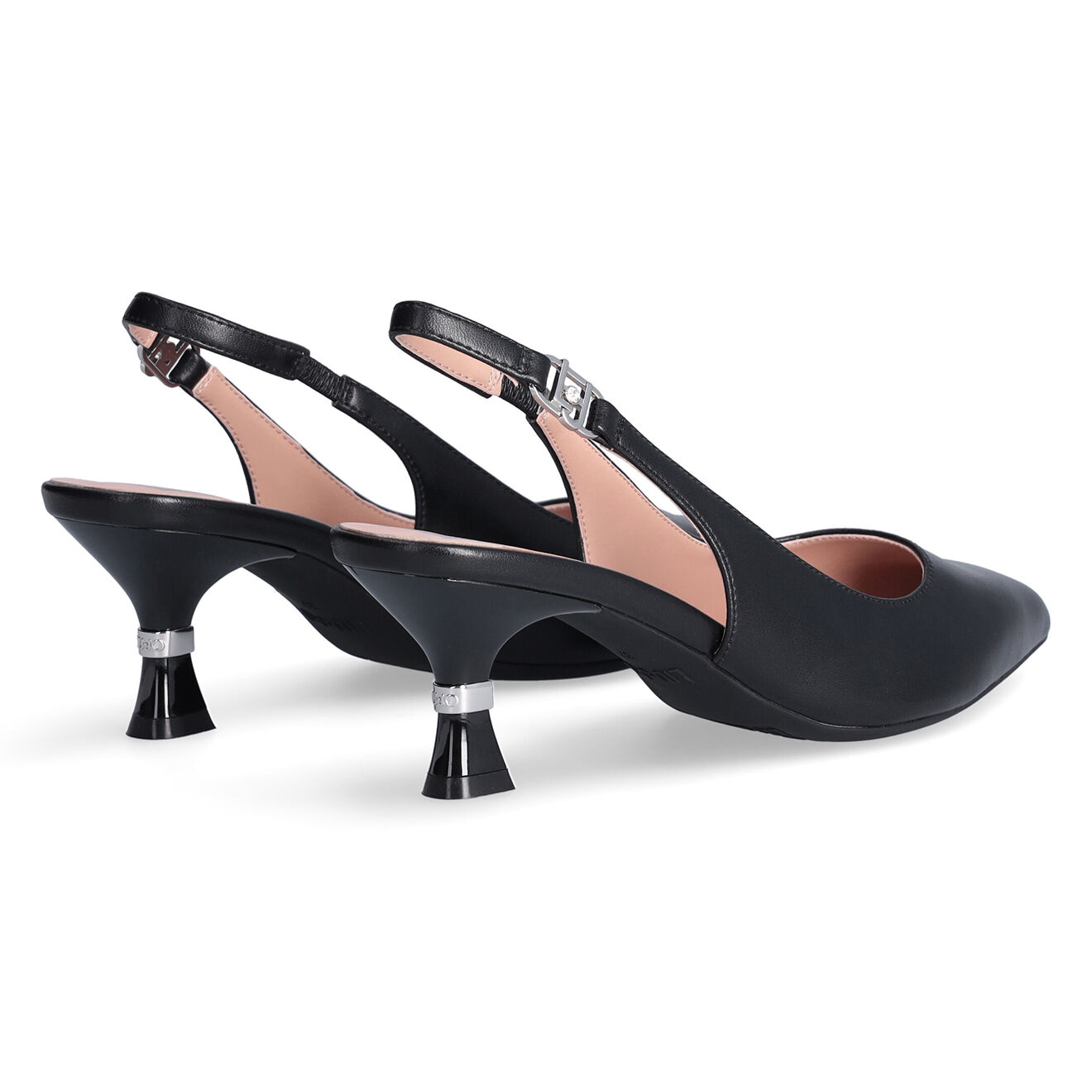 Liu-Jo Slingbacks en Cuir Gaia noires - Talon 5 cm