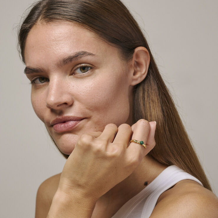 ENAMEL Copenhagen Ring, Ariel Petrol green