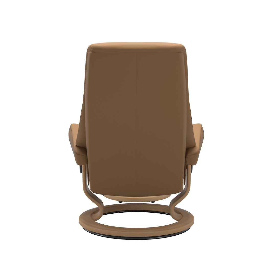 View (M) Classic lenestol med krakk Hud Paloma Spesial Taupe og Classic understell i eik