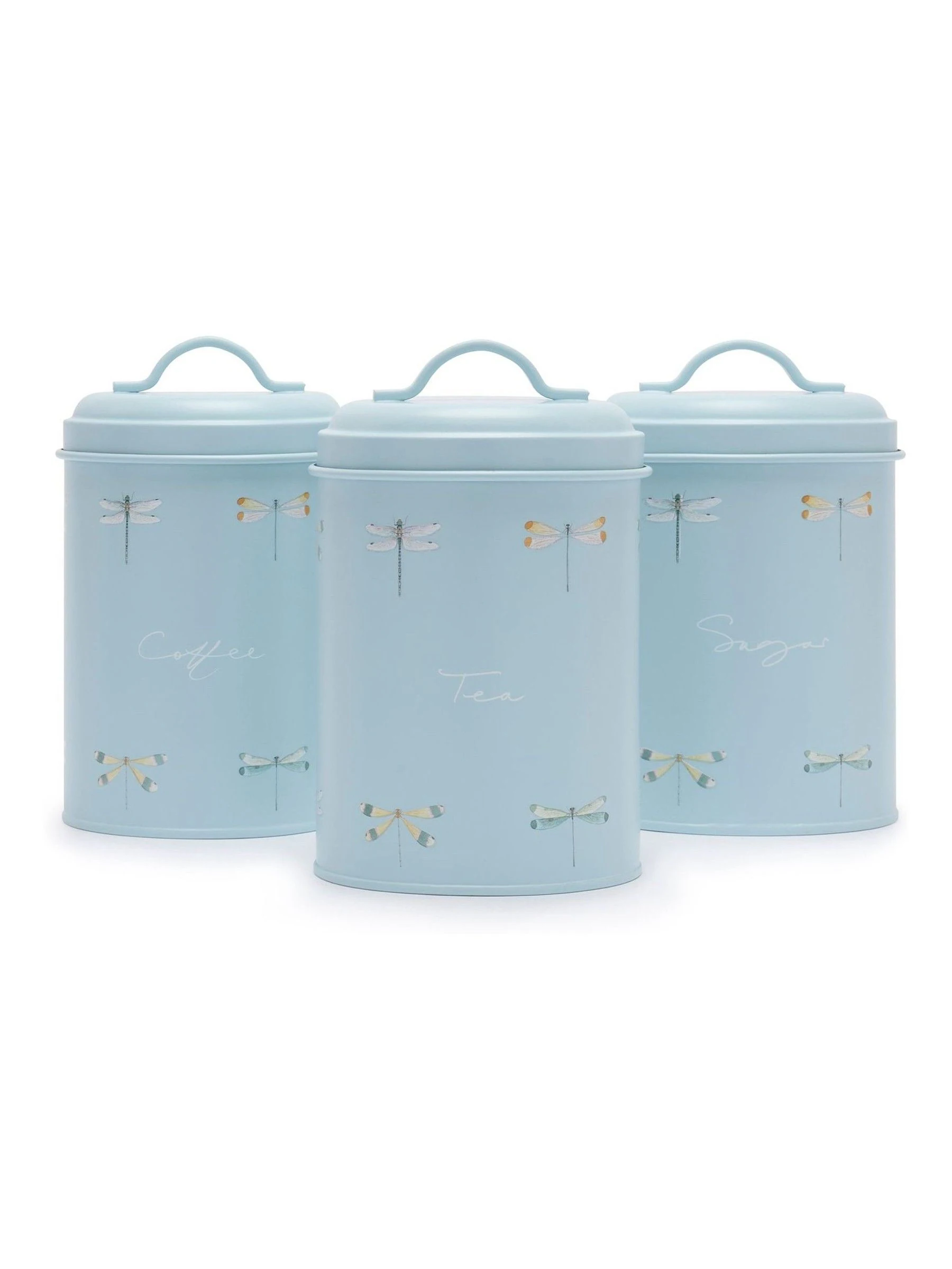 Sophie Allport - Set van 3opslagblikken met libelleprint