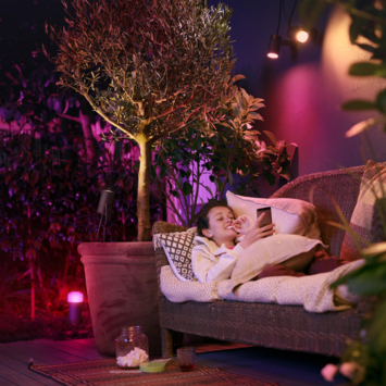 Philips Hue outdoor Lily startset prikspot 1x8W zwart