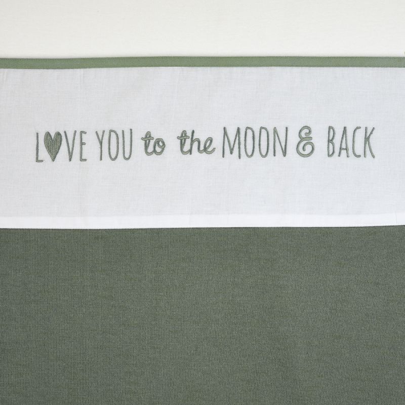 Meyco wieglaken Love you to the Moon groen