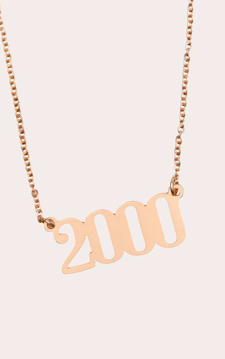 Doré Collier Année De Naissance 2000