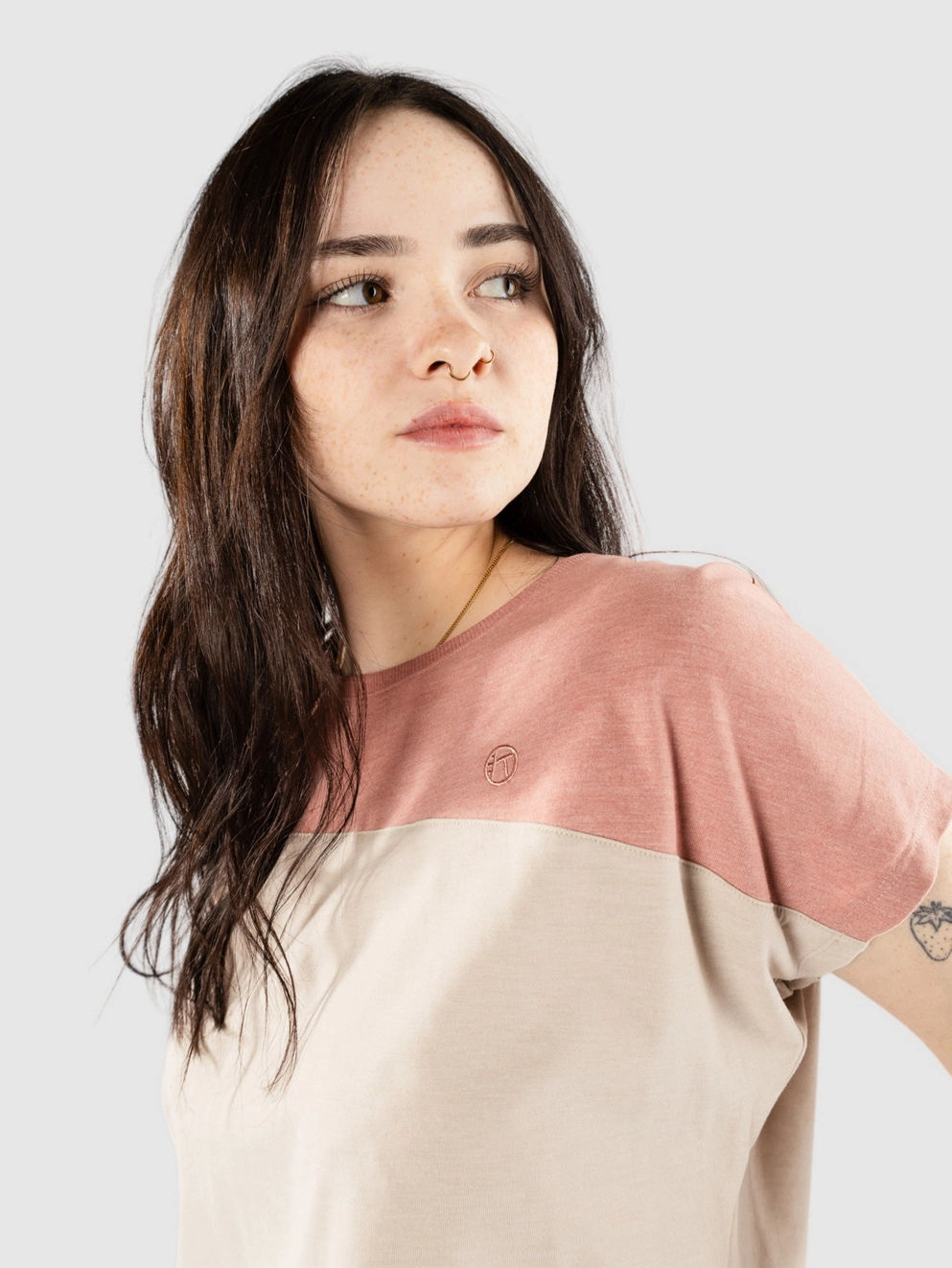 Kazane Yrsa T-Shirt old rose grey